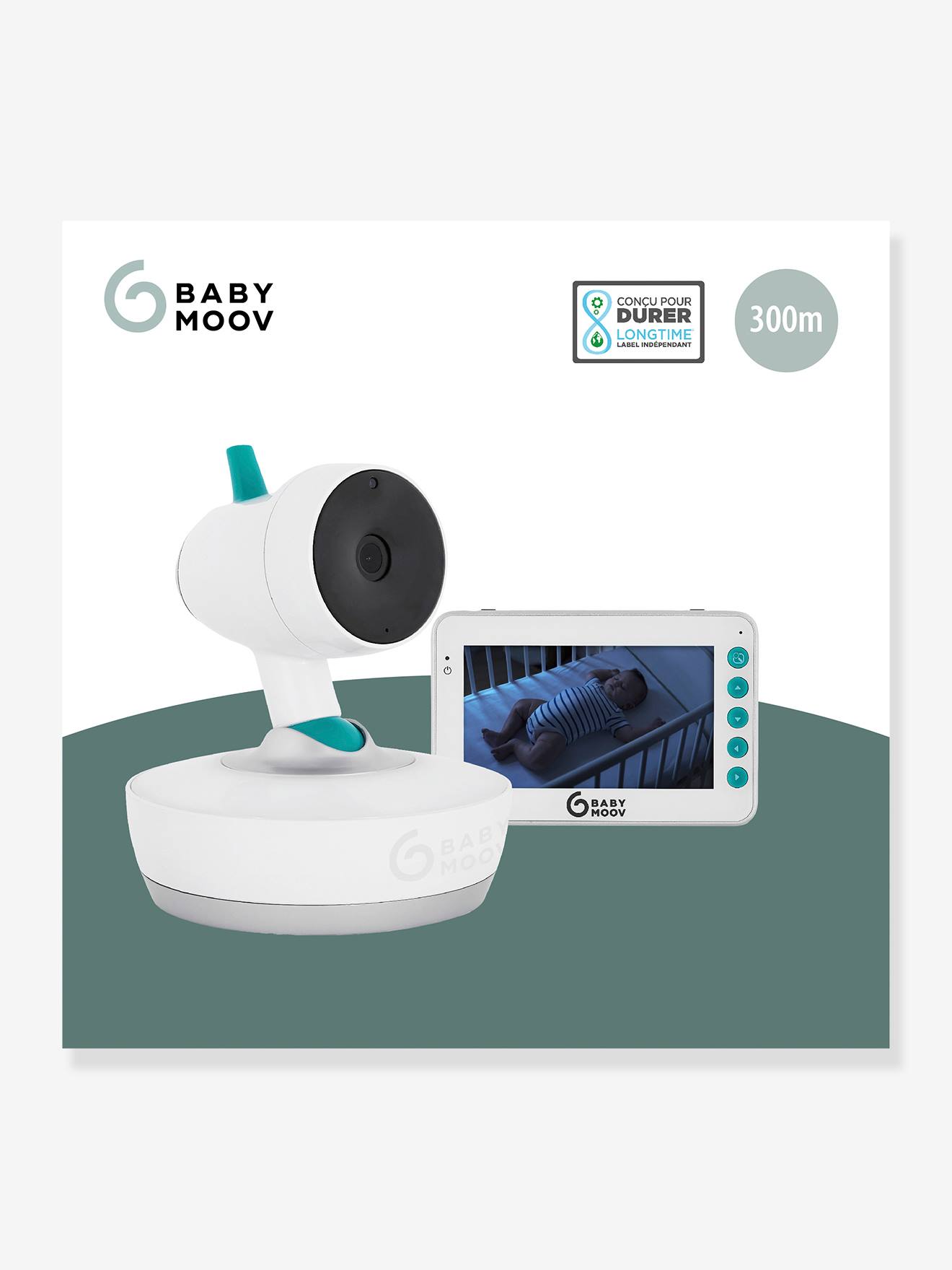 Ecoute-bébé vidéo 360° BABYMOOV Yoo-Moov blanc