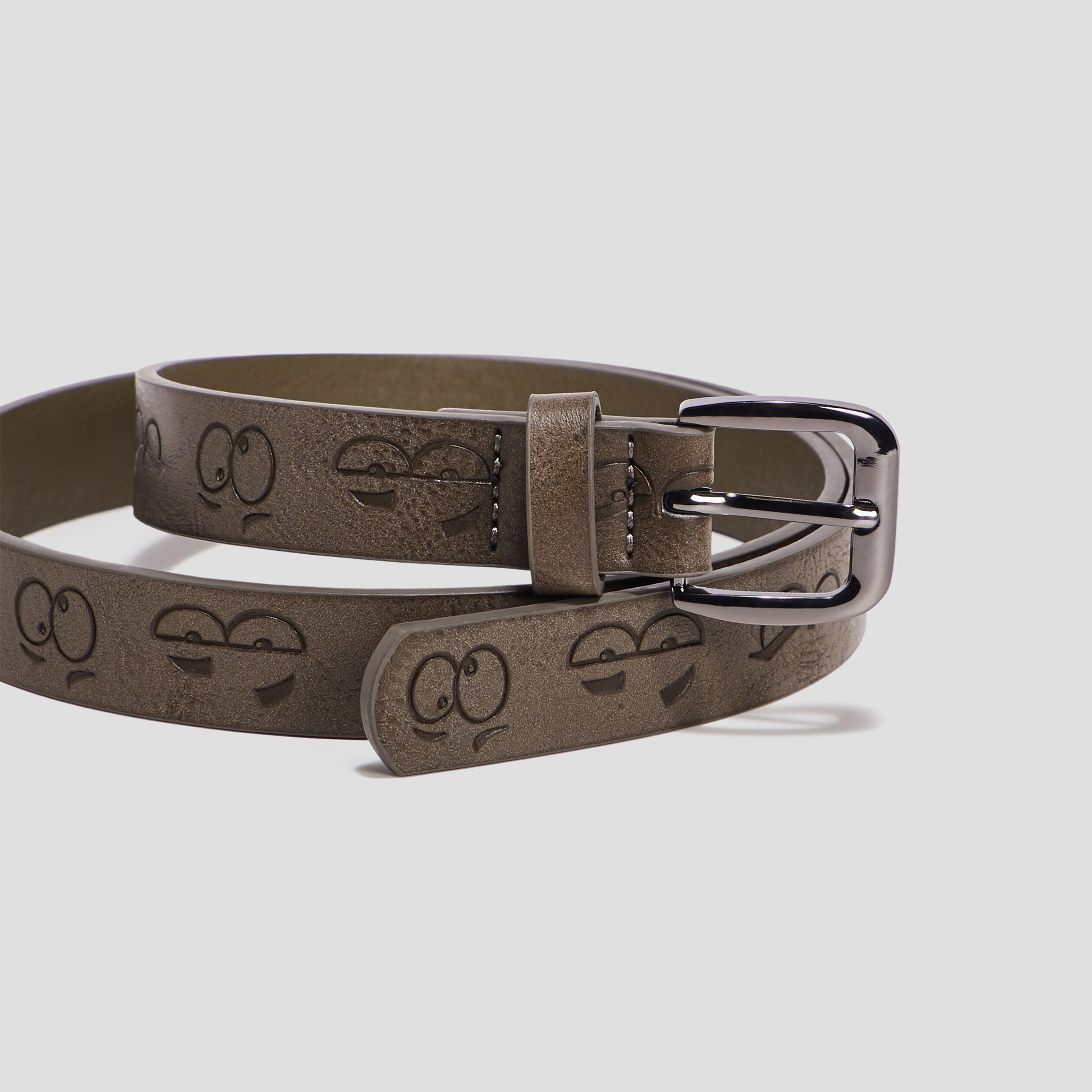 Ceinture embossée gris garçon | La Halle
