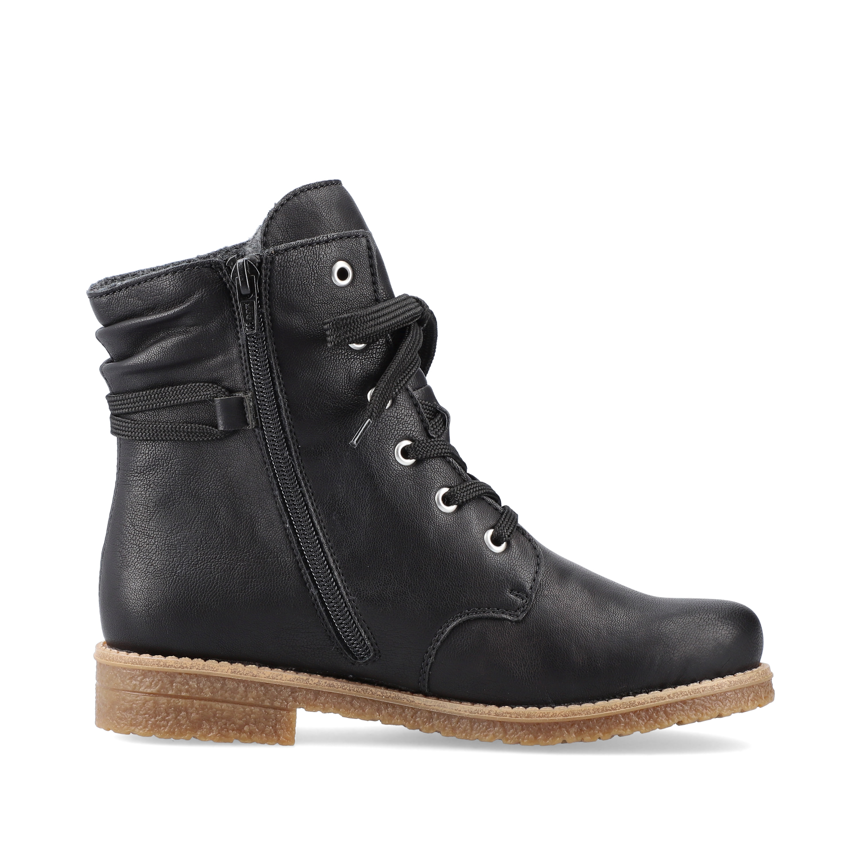 Rieker Damen Schnürstiefel nachtschwarz