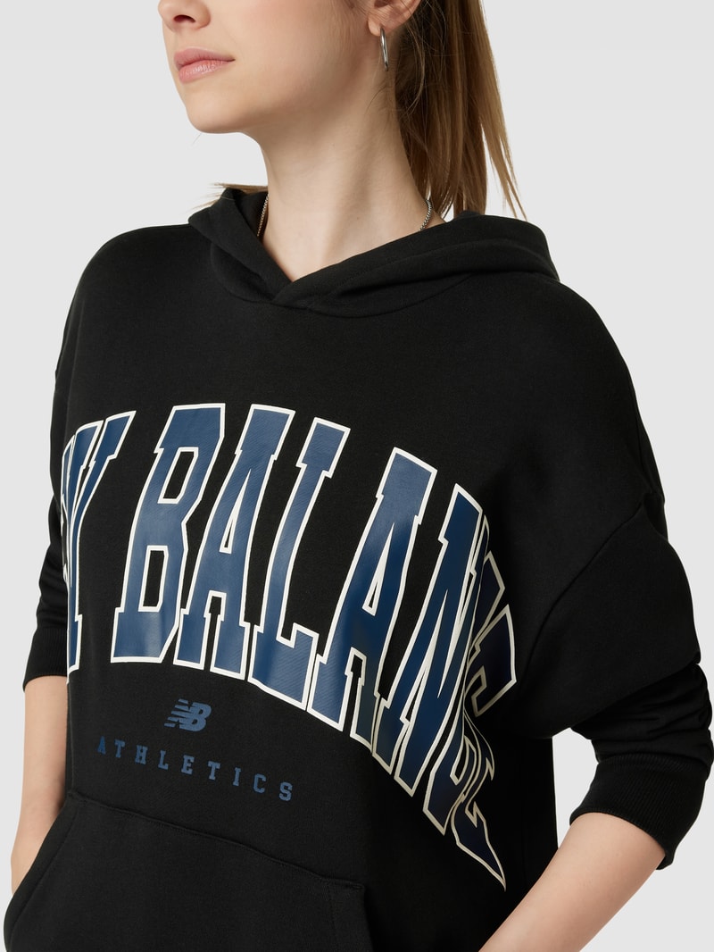 Hoodie in Melange-Optik Modell 'Athletics Warped Class' in schwarz