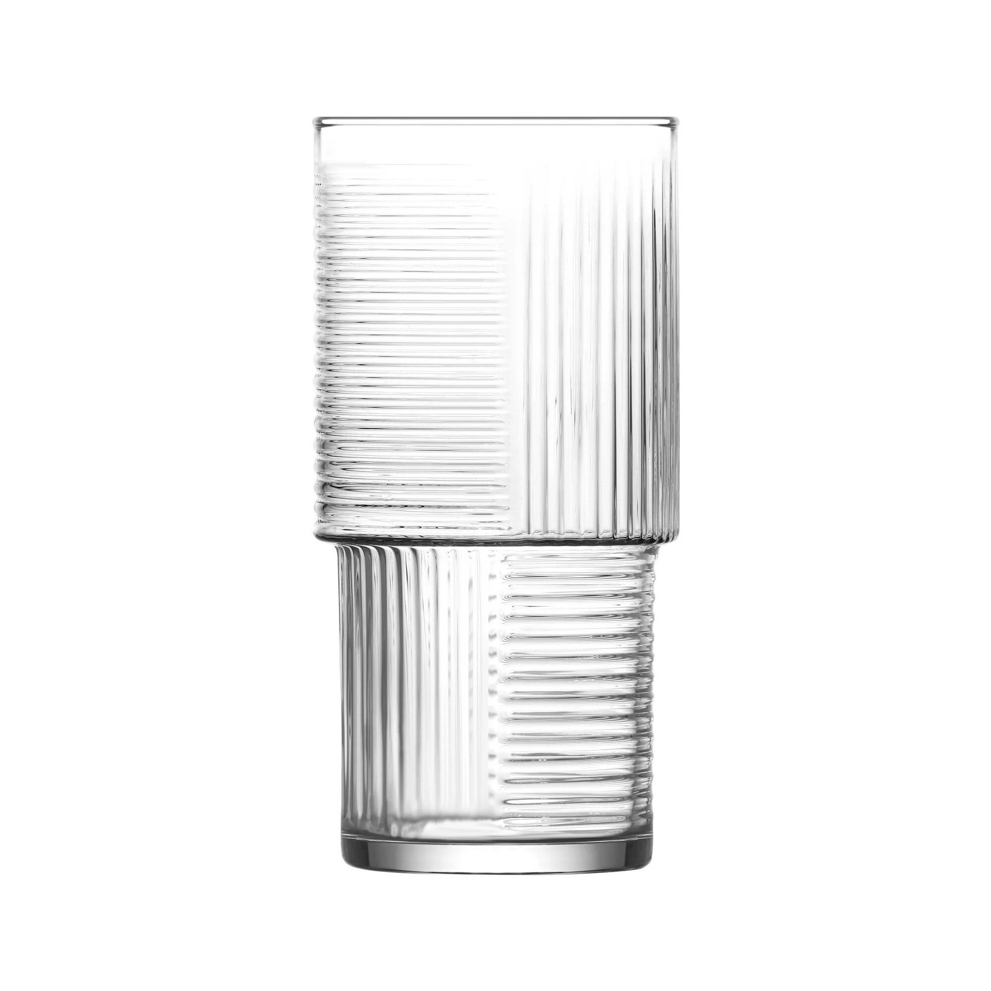 LAV Glas Wassergläser Set Helen Longdrink Set, 400ml, Gläser Set Trinkglas, Glas