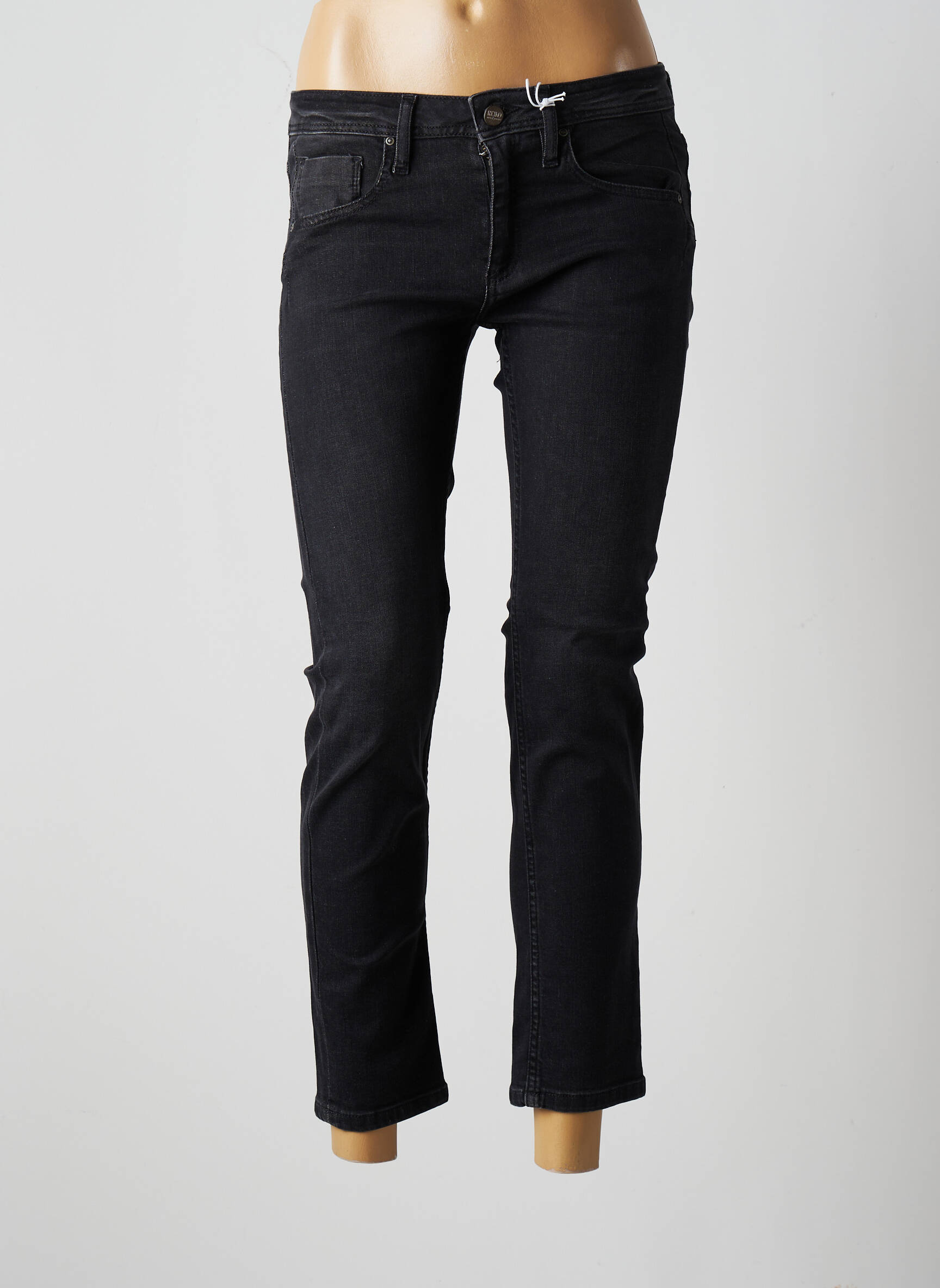 Reiko Jeans Coupe Slim Femme couleur noir