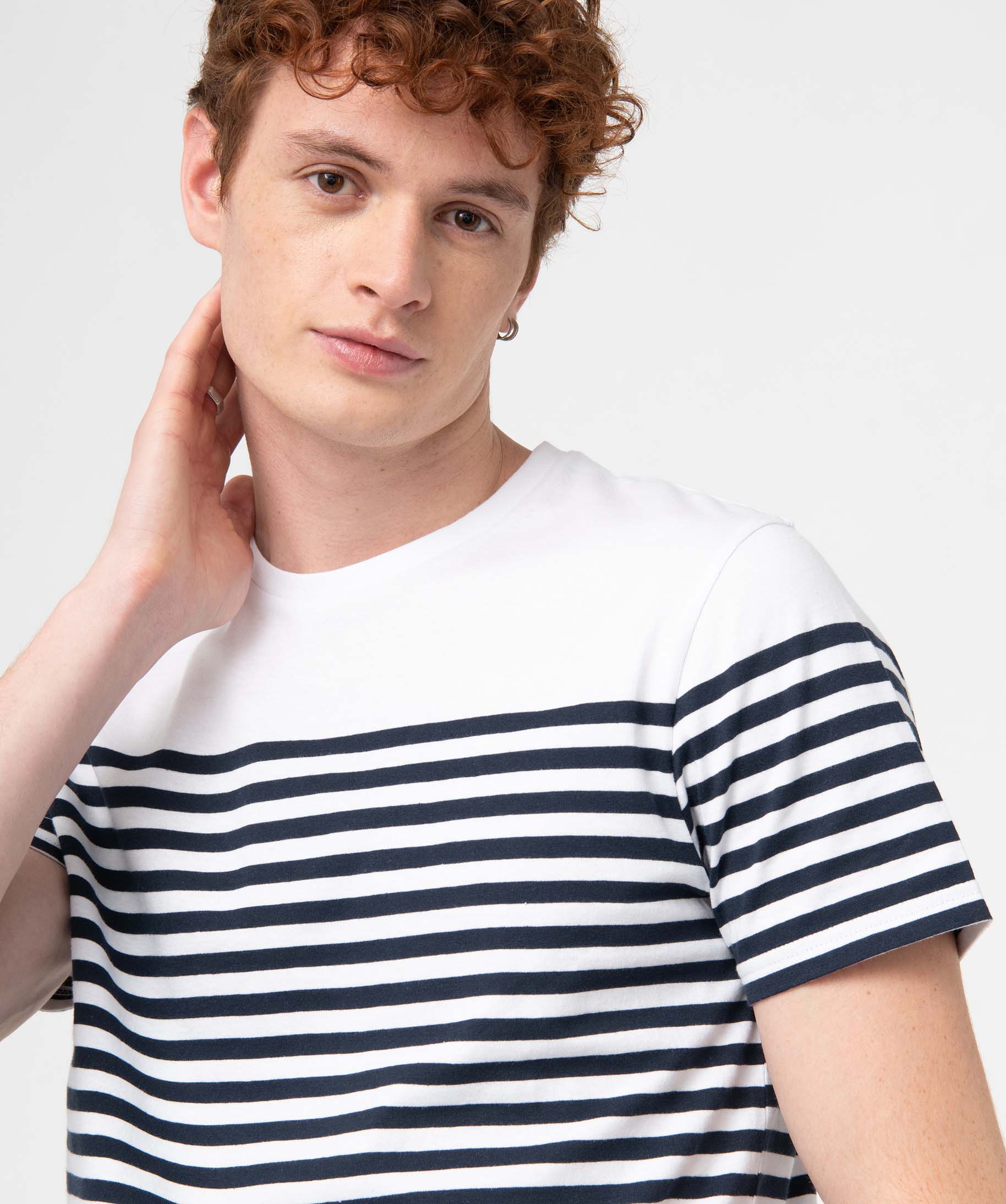 Tee-shirt homme rayé à manches courtes raye | GEMO