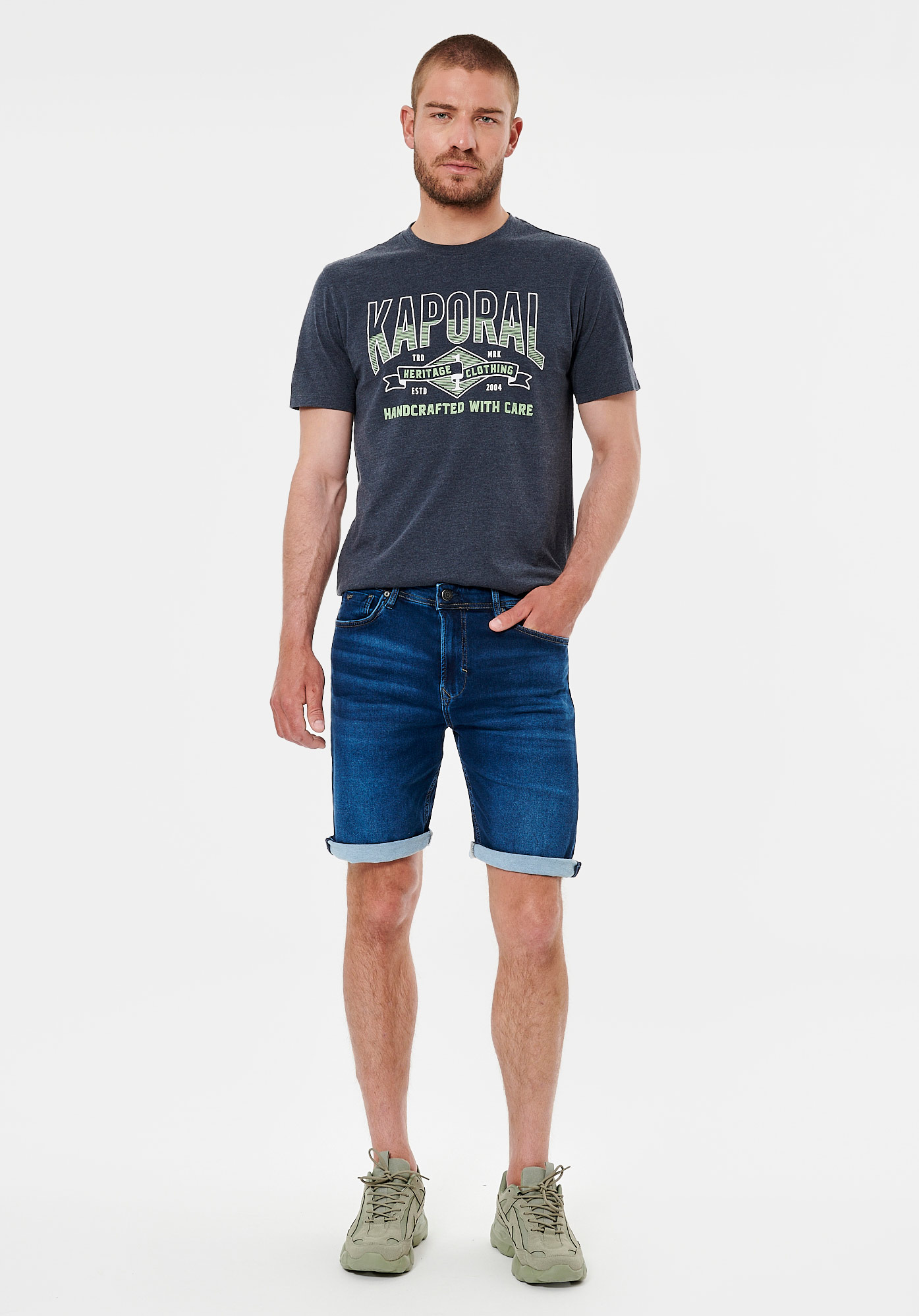 ELIX   Short bleu straight homme