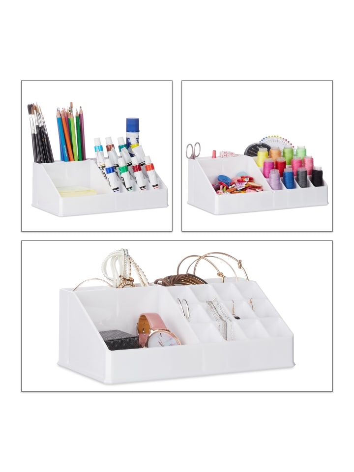relaxdays Kosmetikorganizer in Weiß günstig kaufen onesize