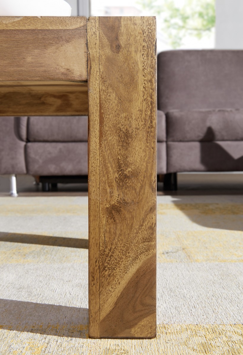 Wohnling Akazie Couchtisch Massiv 110 x 60 cm