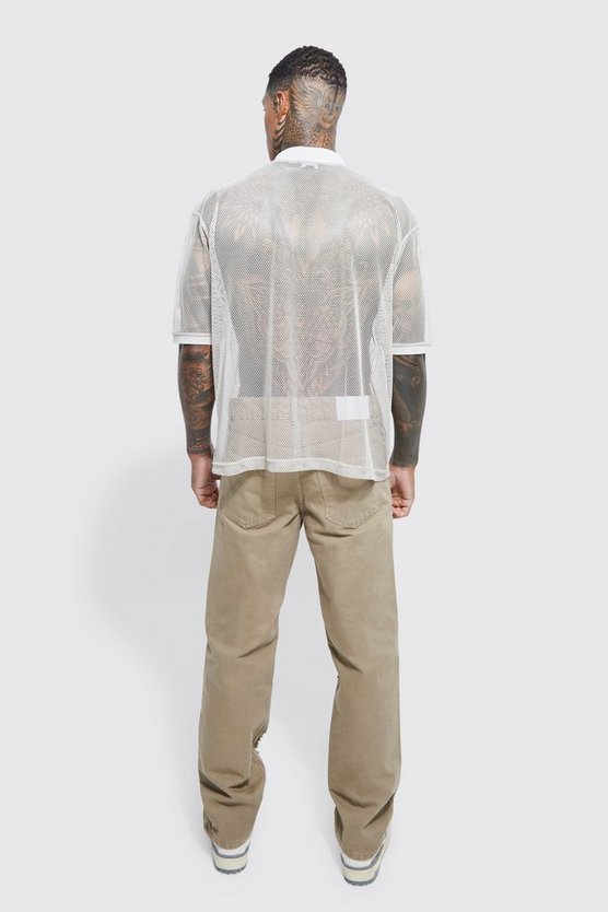 Oversize Official Mesh-Poloshirt