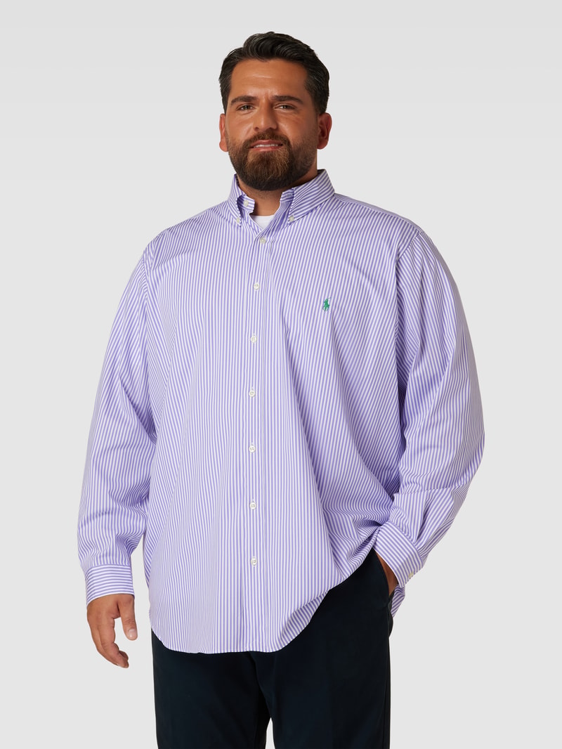 PLUS SIZE Freizeithemd mit Streifenmuster in pink