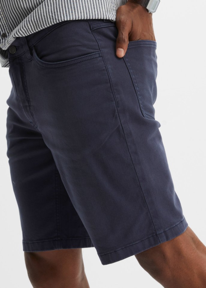 Coloured Stretch-Bermuda, Regular Fit
