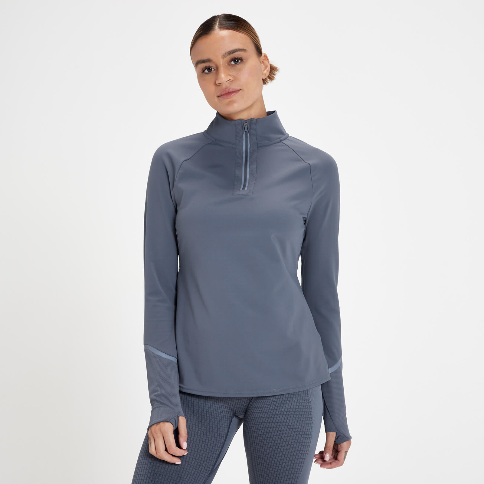 Haut à fermeture éclair ¼ MP Velocity Ultra pour femmes – Bleu ombragé