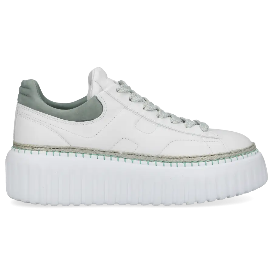 Hogan - Sneaker low Plateau H-STRIPES Kalbsleder - weiß