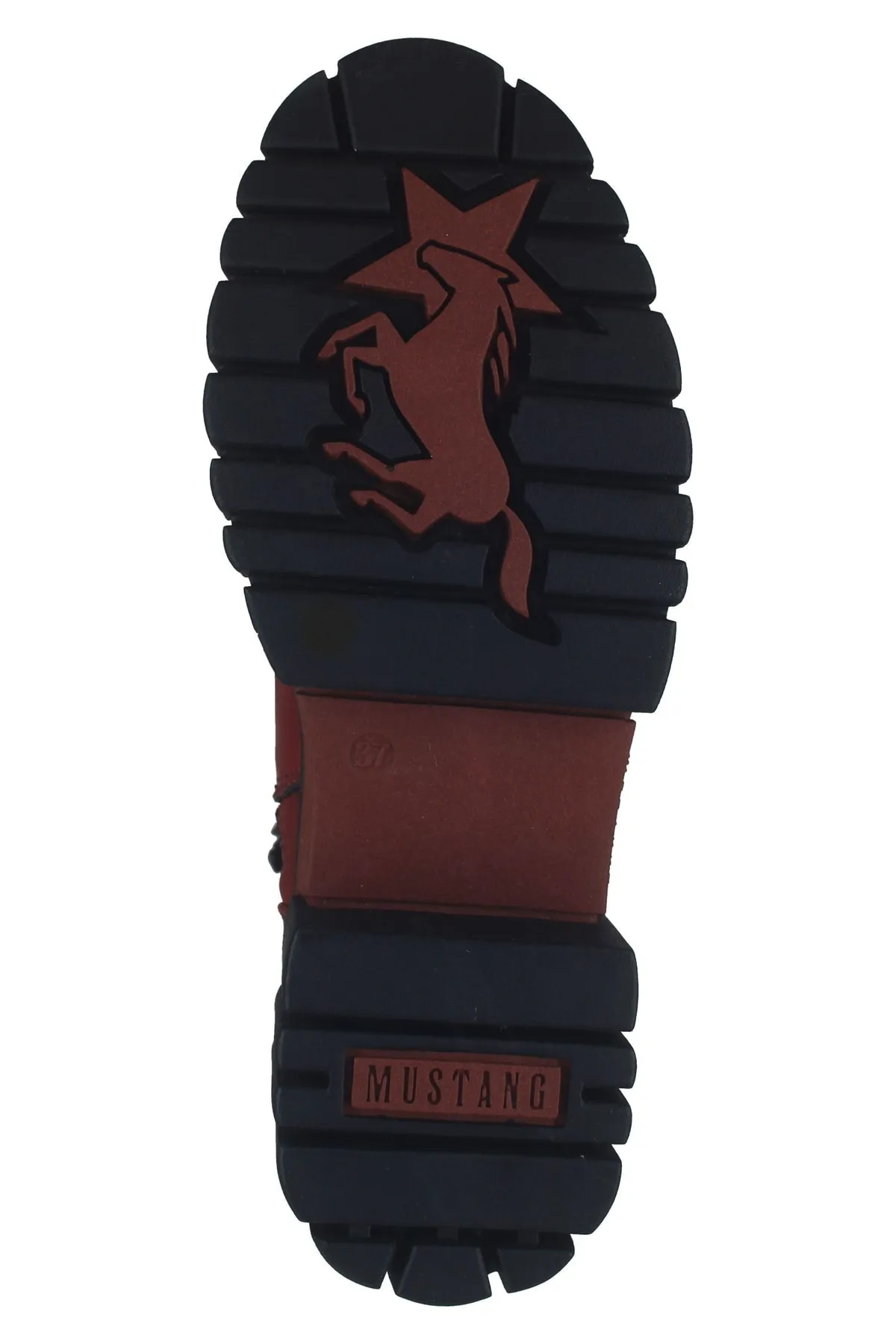 Mustang  Stiefelette - Rot - Blockabsatz