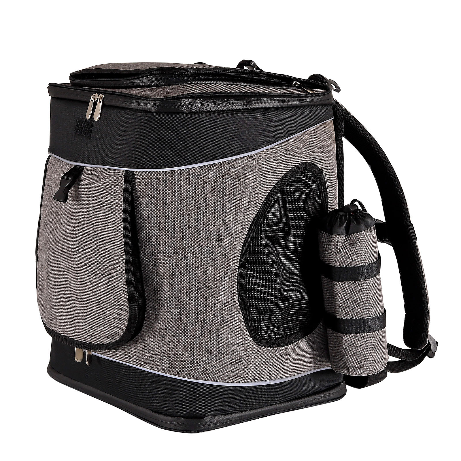 Lionto Tragetaschen Lionto Haustier-Rucksack grau/ schwarz