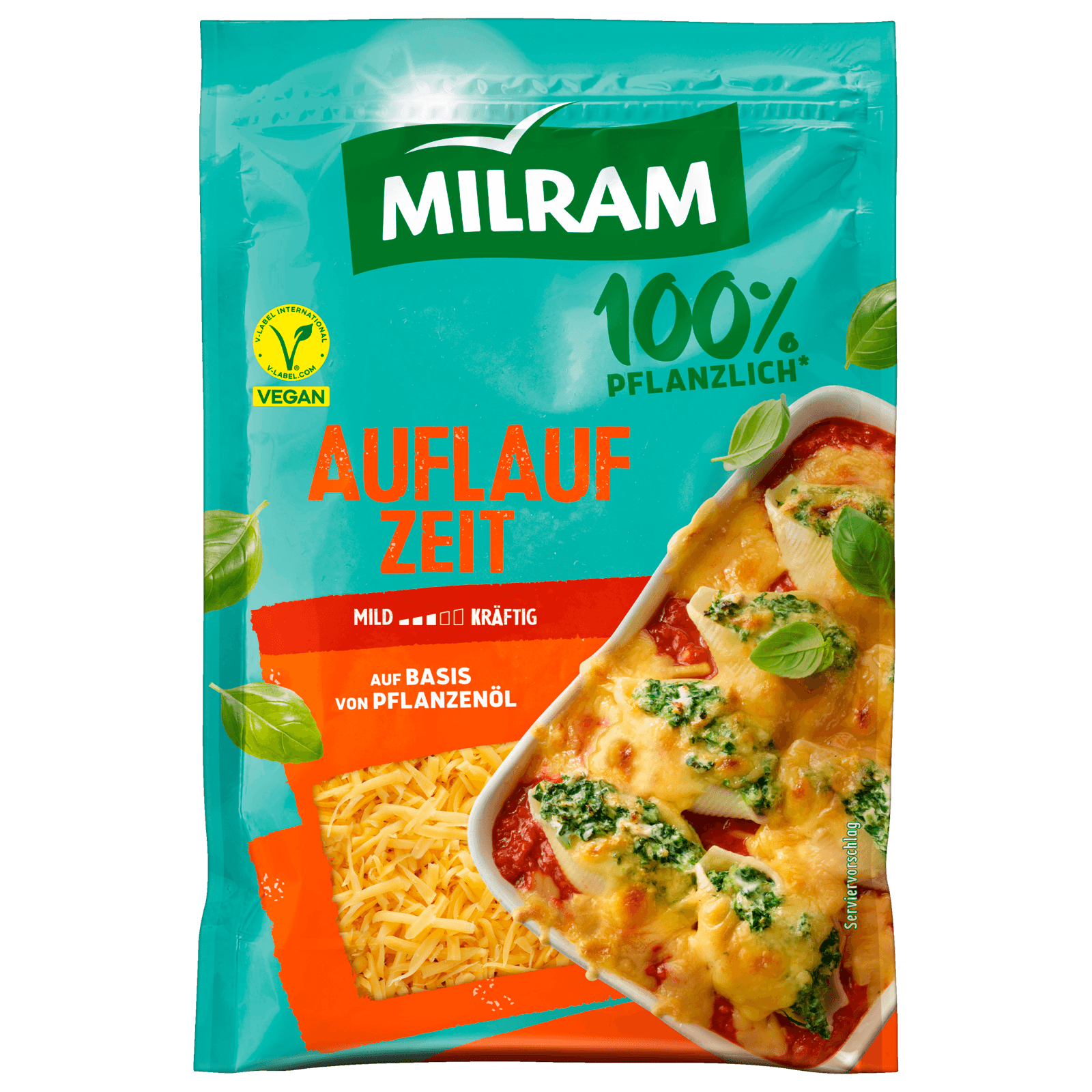 Milram Streukäse-Alternative Auflaufzeit vegan 150g