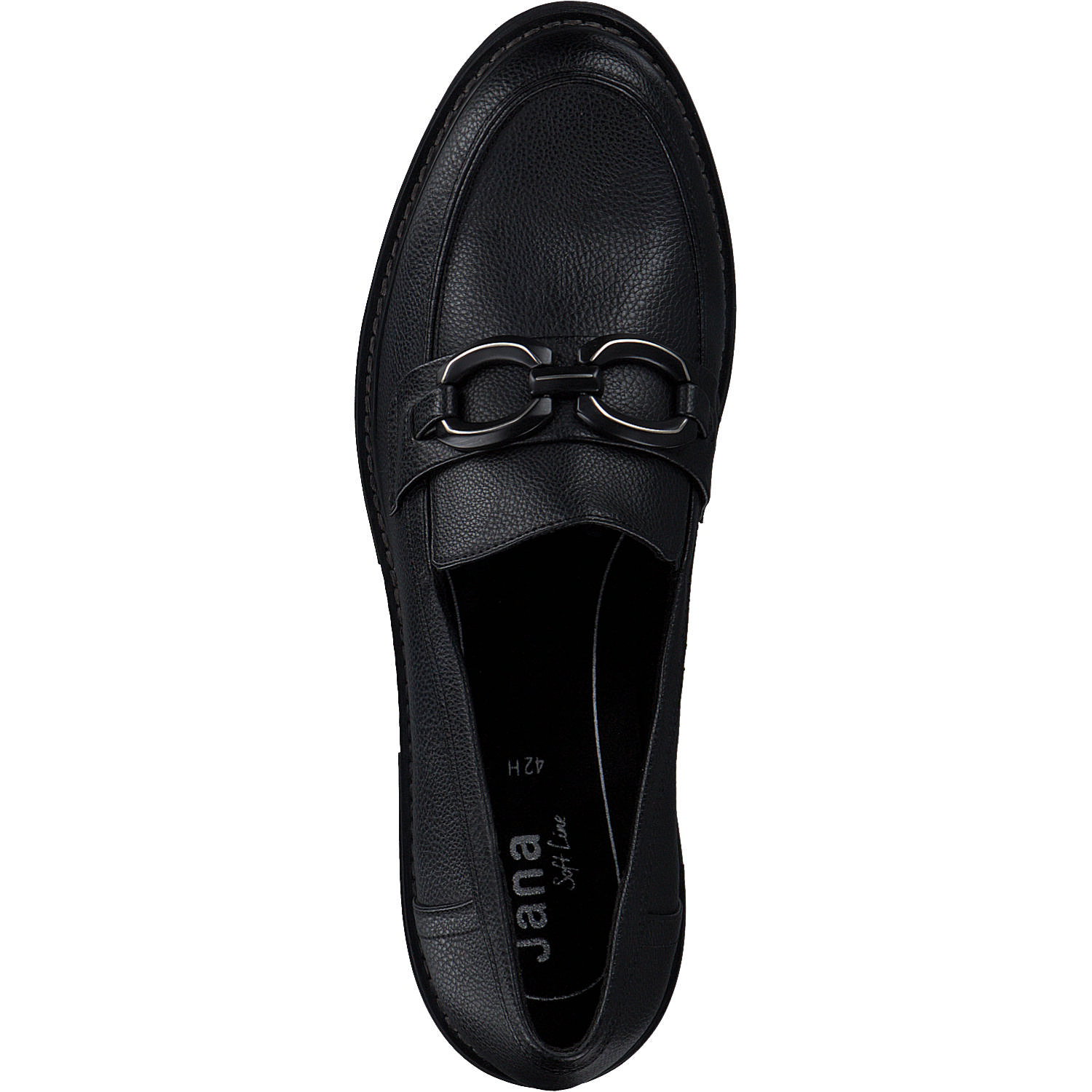 Jana Shoes 24763, Mokassins, Damen, Schwarz