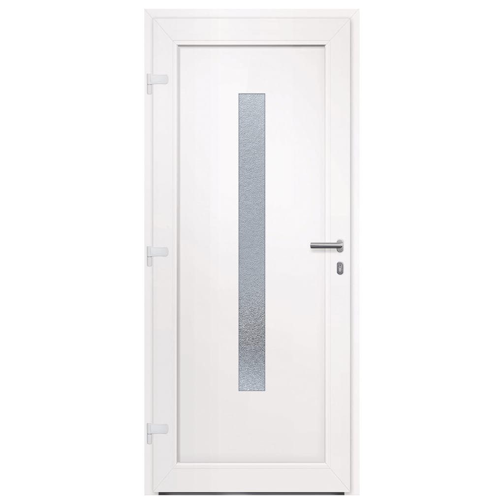 vidaXL Haustür Haustür Weiß 88x200 cm PVC (1-St)