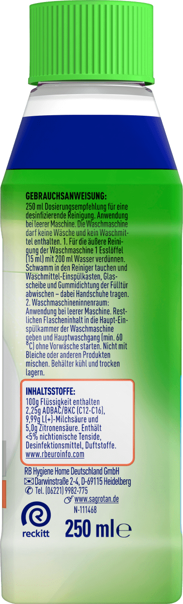 Waschmaschinenreiniger Hygiene, 5in1, 250 ml