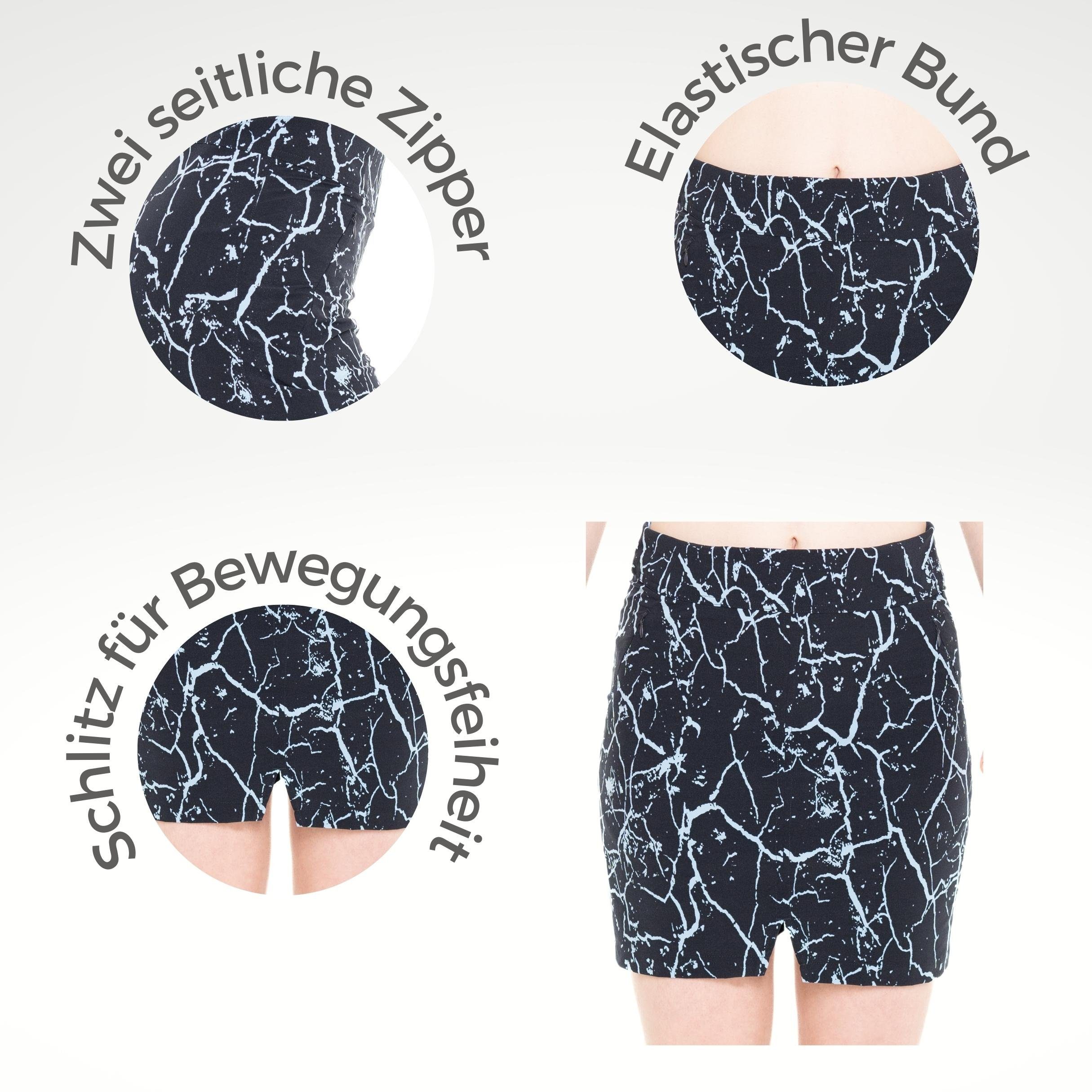 Kaymountain Skort Damen Trekking Wander Rock Short Marbella Ultra Leicht Navy-Sky 42 mit Elastikbund
