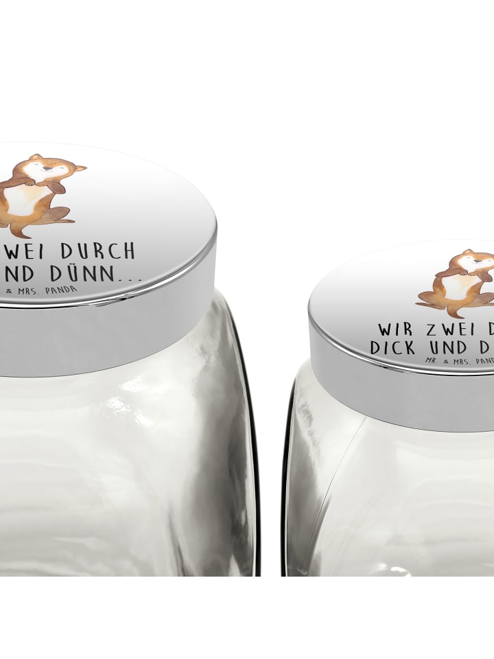 Mr. & Mrs. Panda Leckerli Glas Hund Streicheln mit Spruch in Weiß günstig kaufen