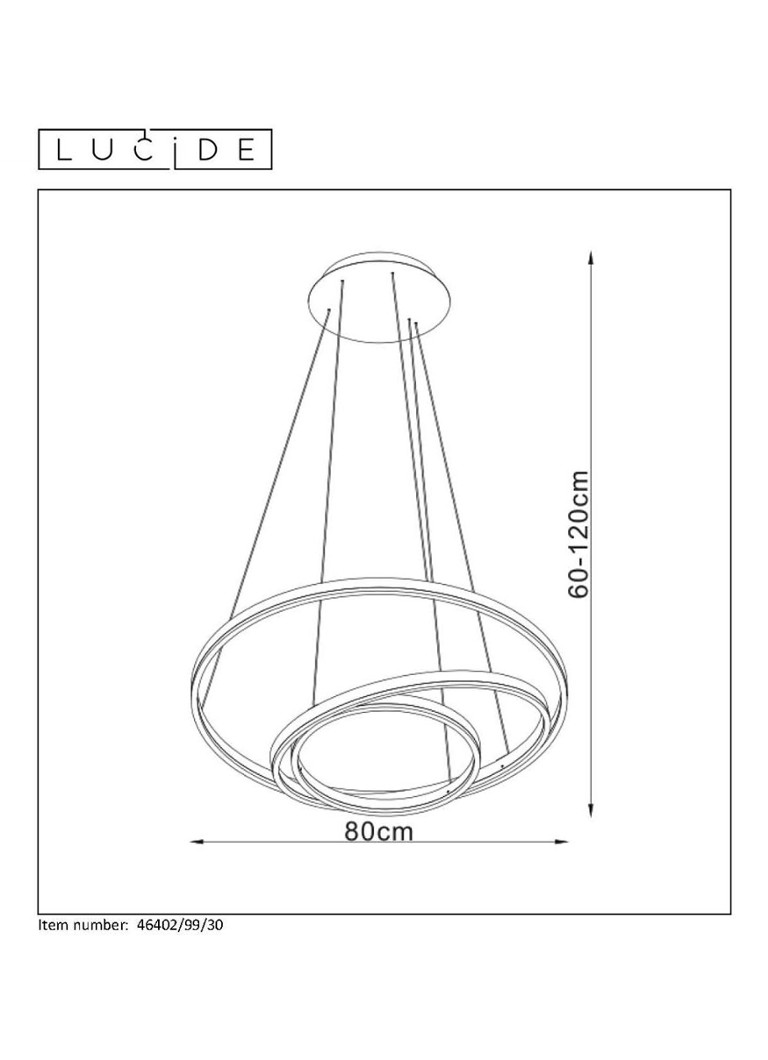 Lampa suspendata cu LED Lucide Triniti 135 x Ø30 cm