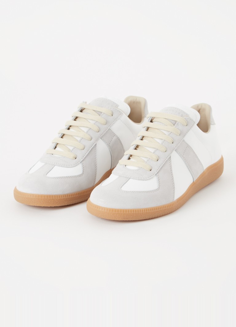 Maison Margiela Replica calfskin sneaker with suede details