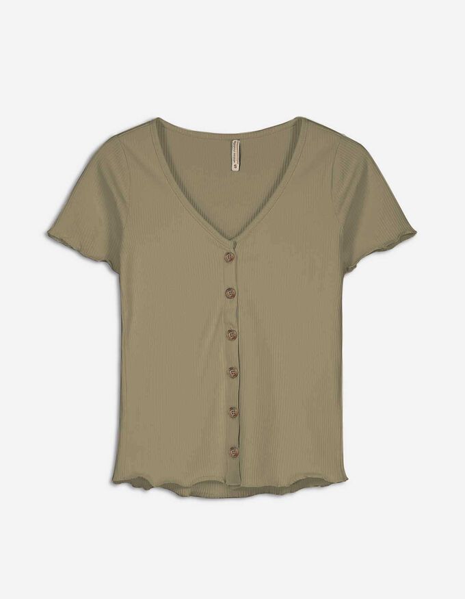 T-Shirt - Knopfverschluss