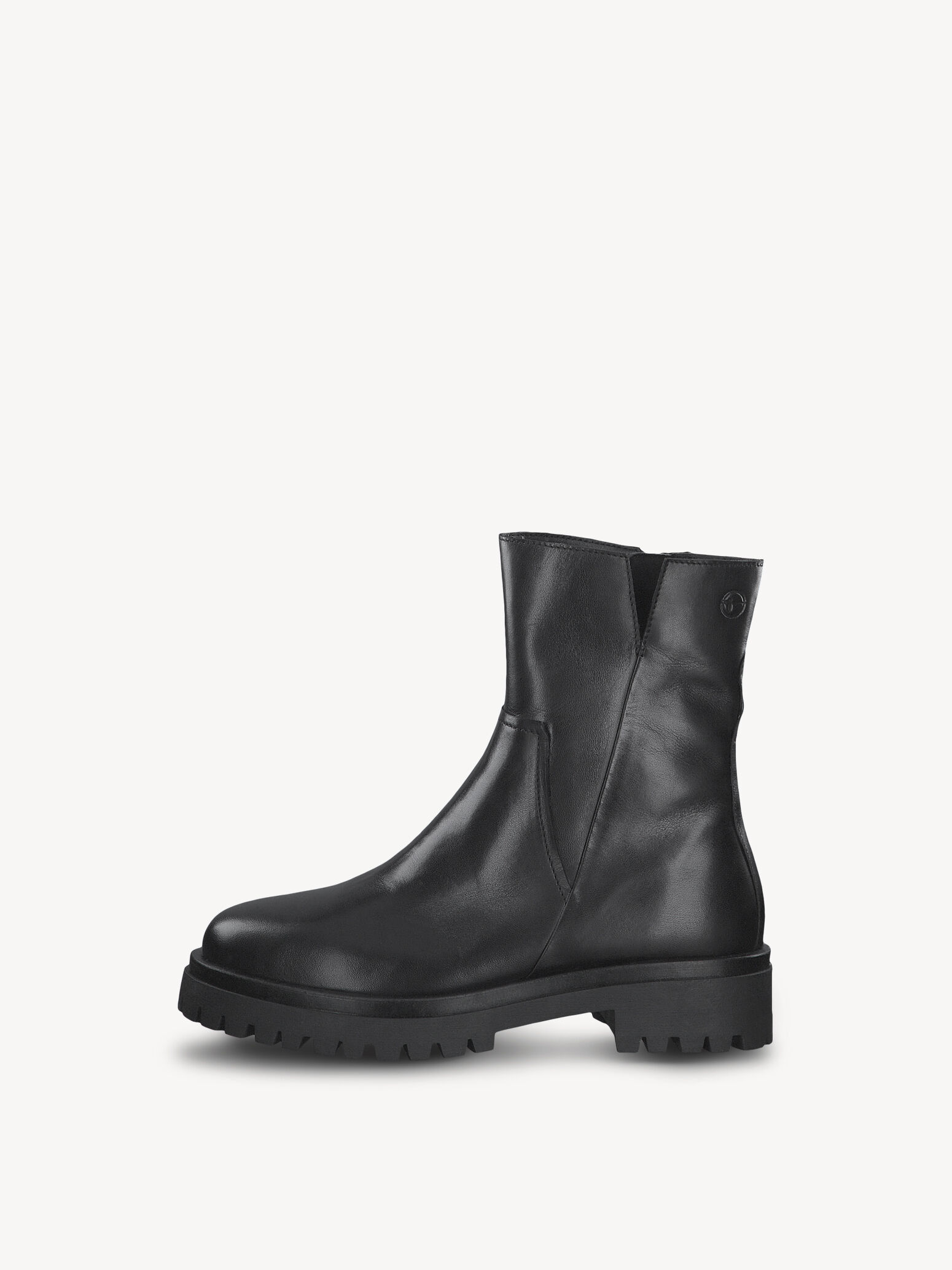 Bottine en cuir - noir