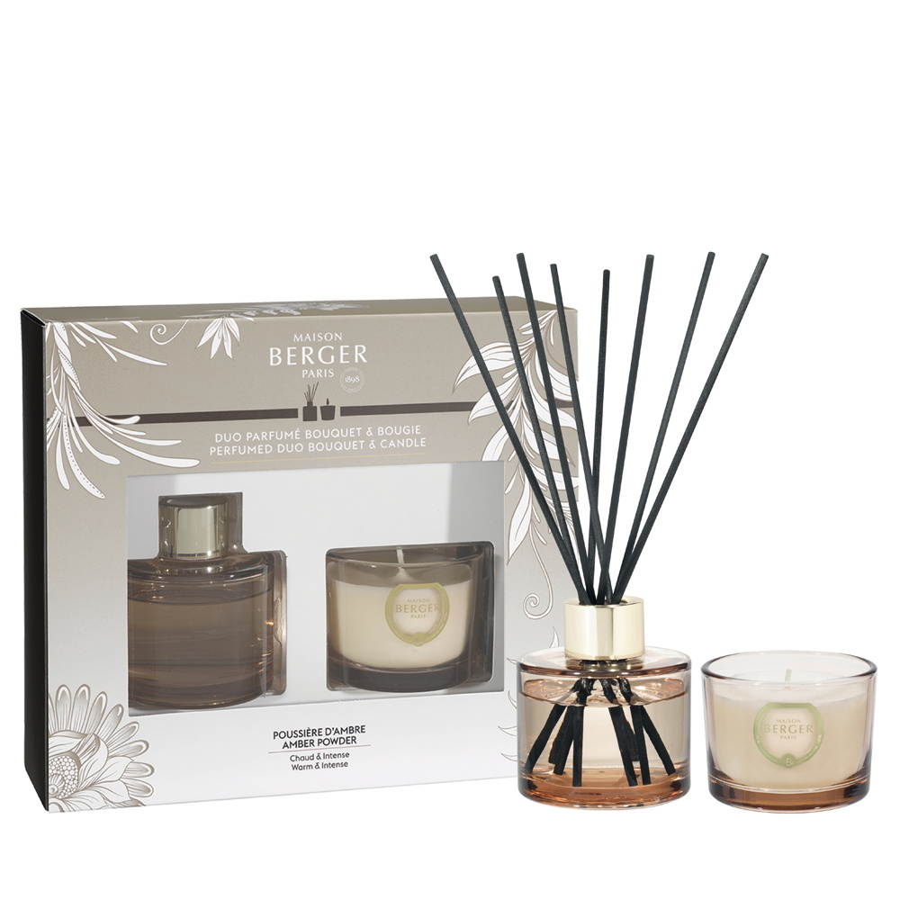 Maison Berger Mini duo holly poussière d'ambre Mini bouquet bougie