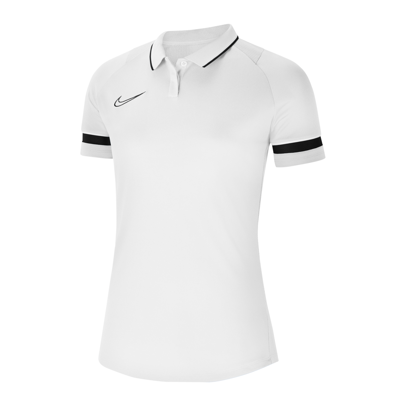 Nike Academy 21 Poloshirt Damen Weiss Schwarz F100
