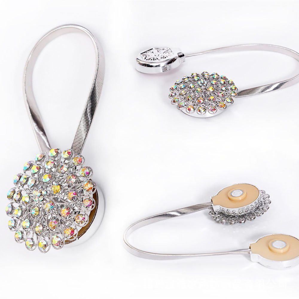 Raffhalter Glitzernd Kristallene Blume Vorhang Raffhalter Dehnbar, SCOHOME, (1-tlg)