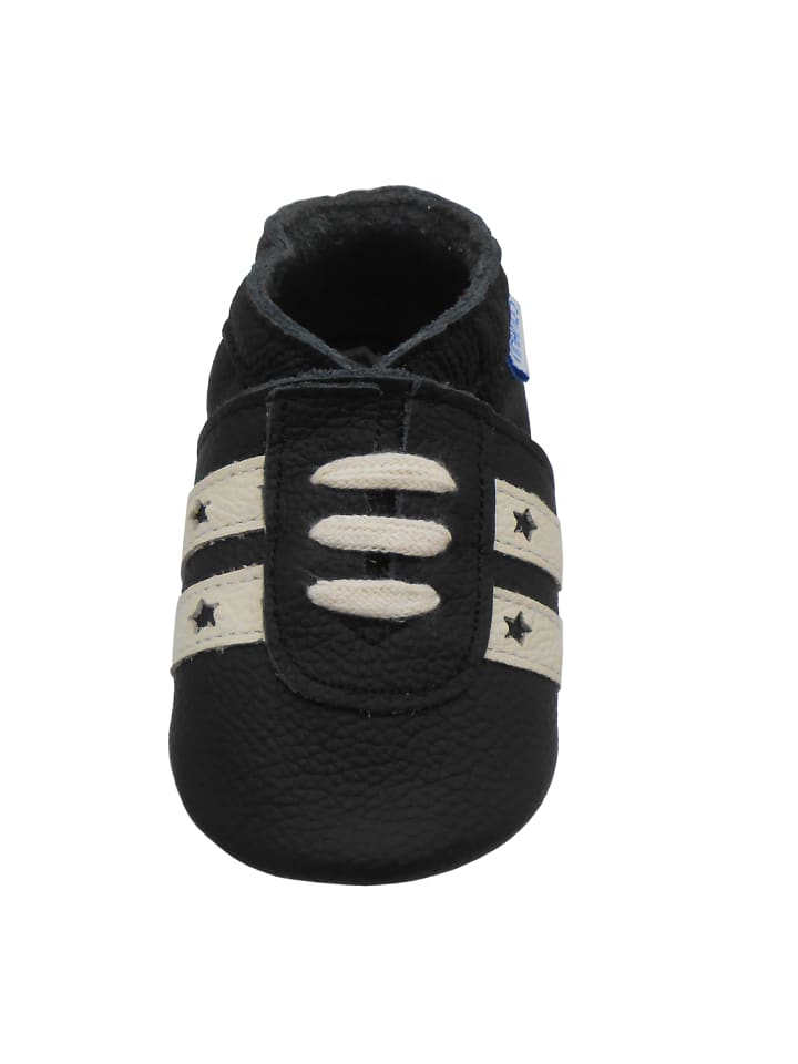 Yalion Baby Leder-Krabbelschuhe in Schwarz günstig kaufen 17/18