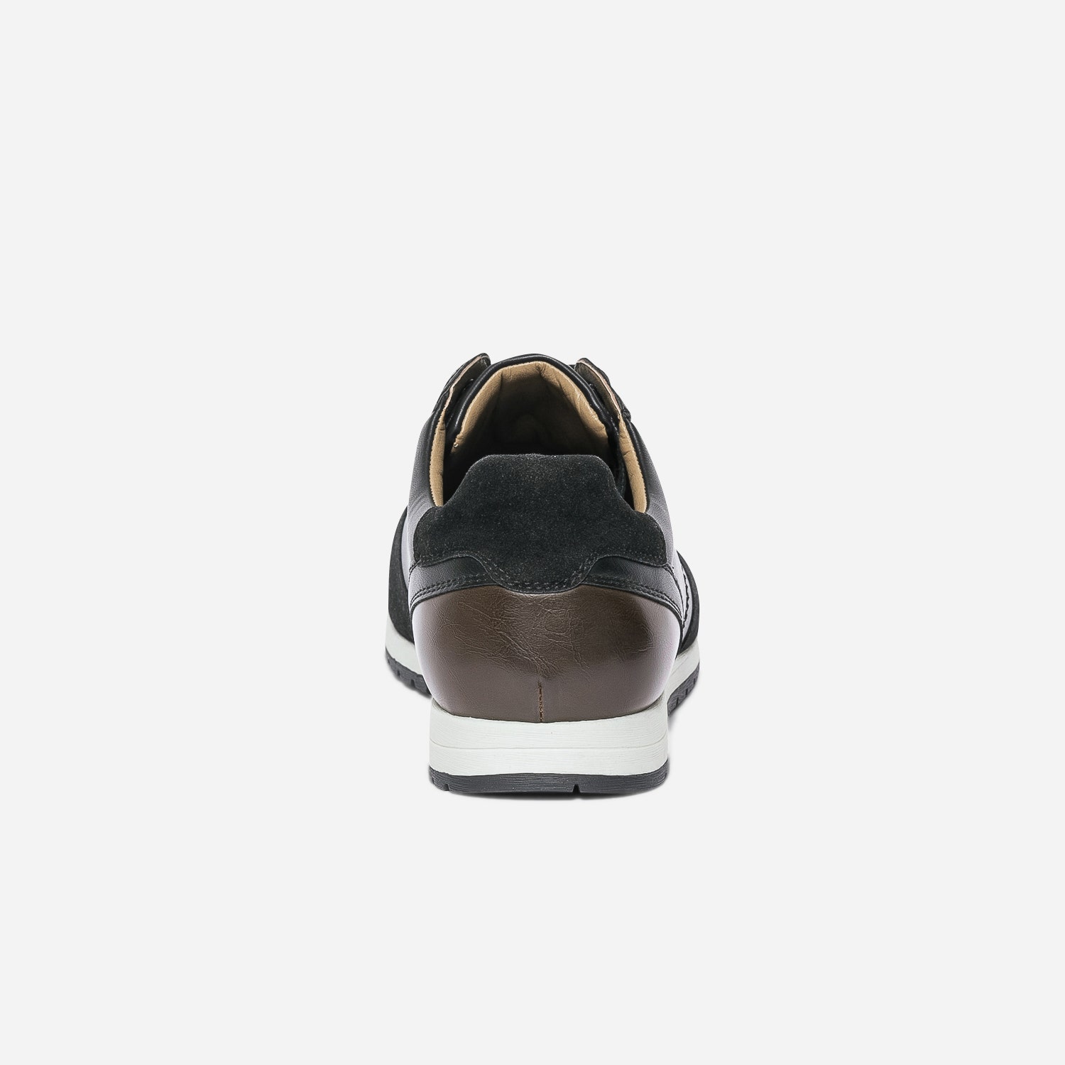 Tennis noire et marron bi matière