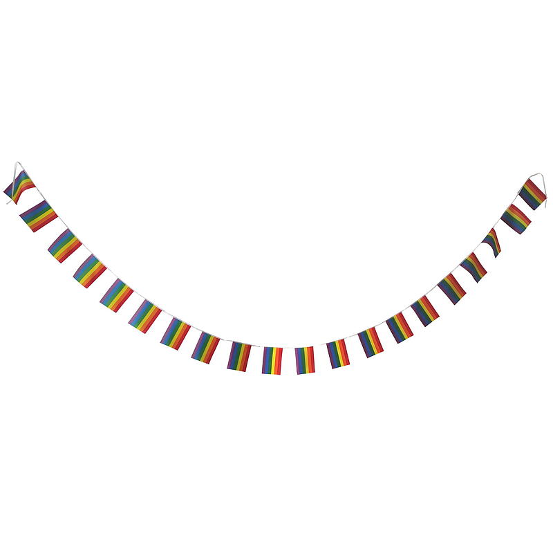 Giform Pride girlander 20 flagg 25x21 cm, regnbue