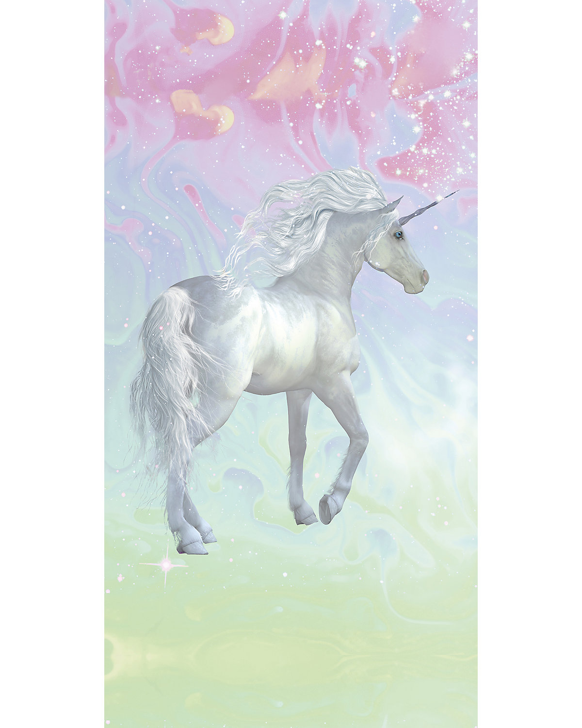 Strand- / Badetuch Einhorn, 75 x 150 cm