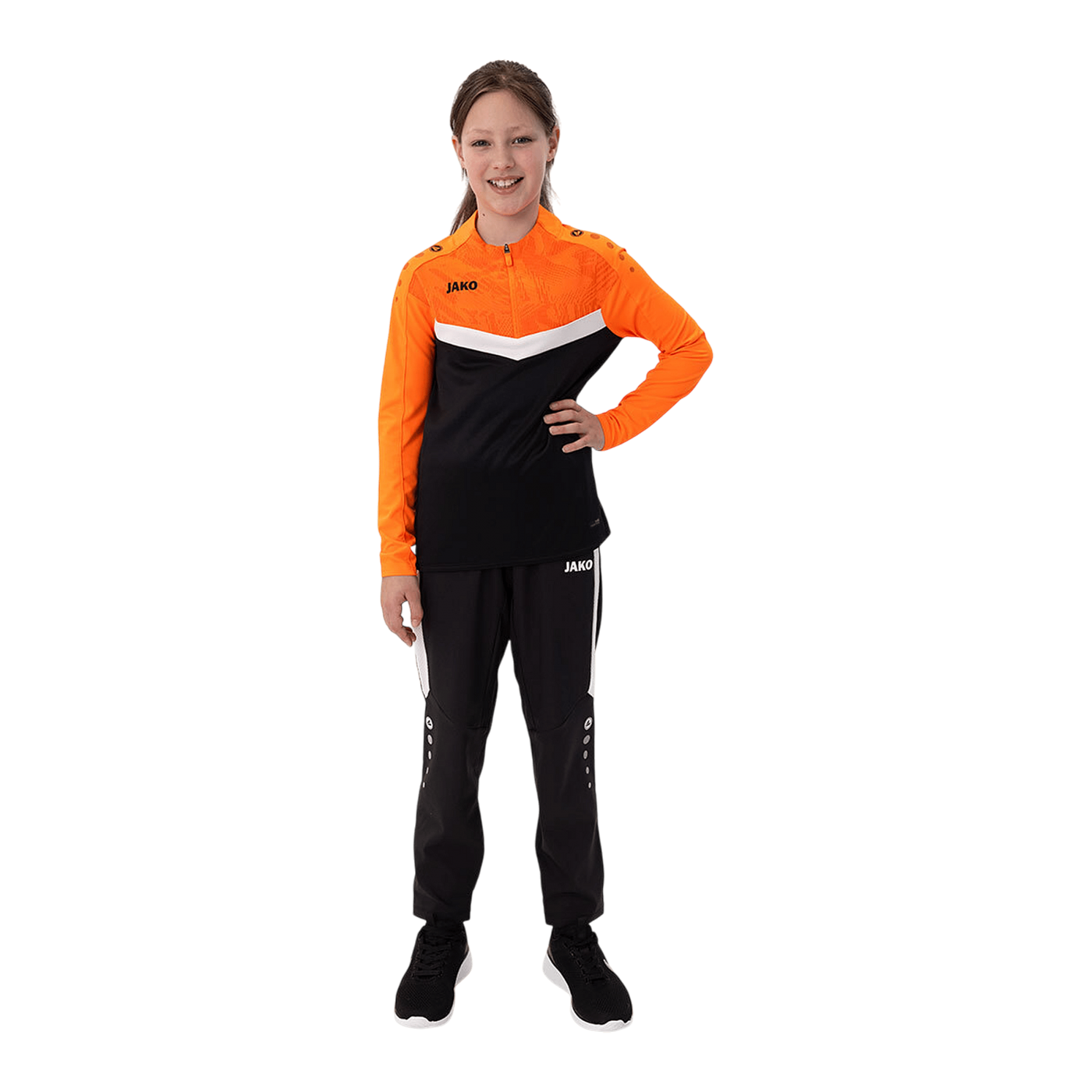 JAKO Iconic HalfZip Sweatshirt Kids Schwarz F807