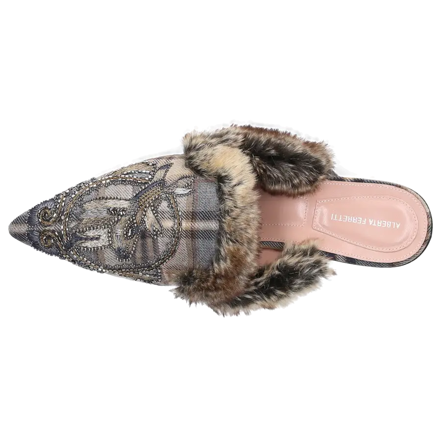 Alberta Ferretti - Pantoletten 51A Baumwolle - grau