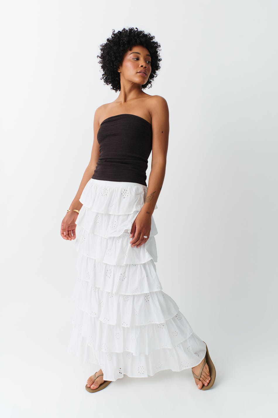 Embroderie maxi skirt