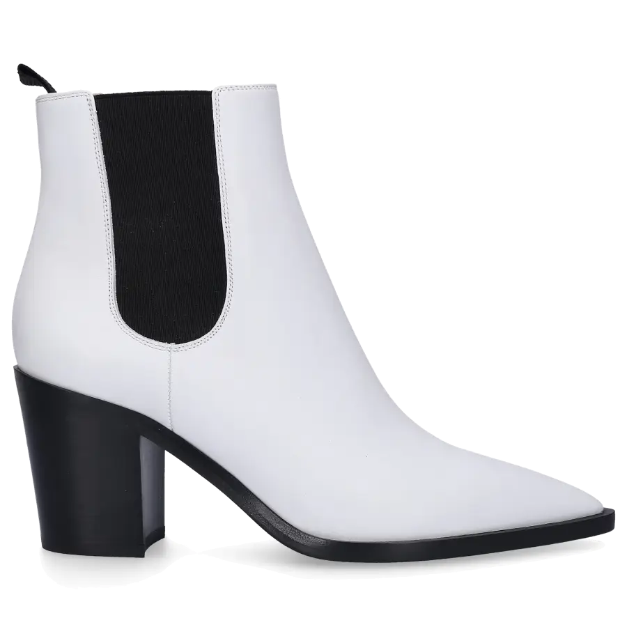 Gianvito Rossi - Chelsea Boots ROMNEY Kalbsleder weiß - weiß