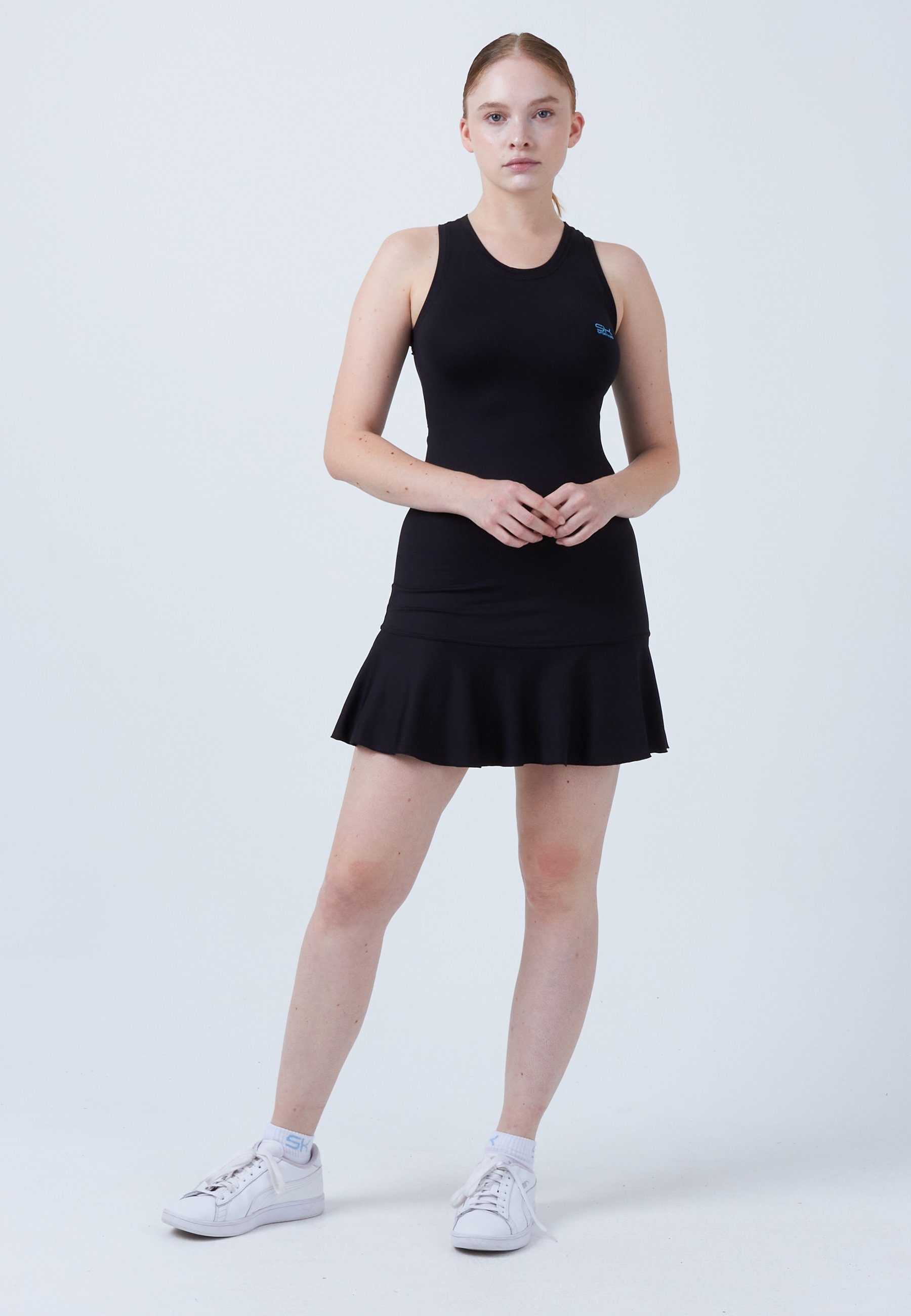 SPORTKIND Tenniskleid Performance Sportdress Damen & Mädchen schwarz