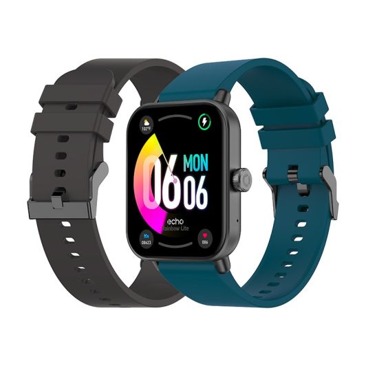 Smartwatch ECHO Rainbow Lite z czarno-niebieską bransoletą