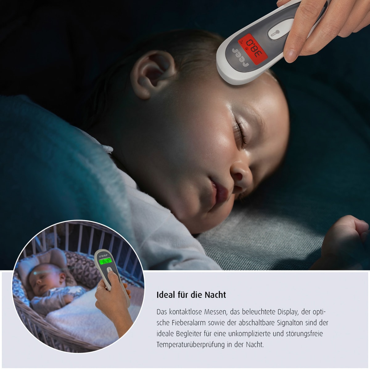 Fieberthermometer 3in1 kontaktloses Infrarot-Thermometer, 1 St