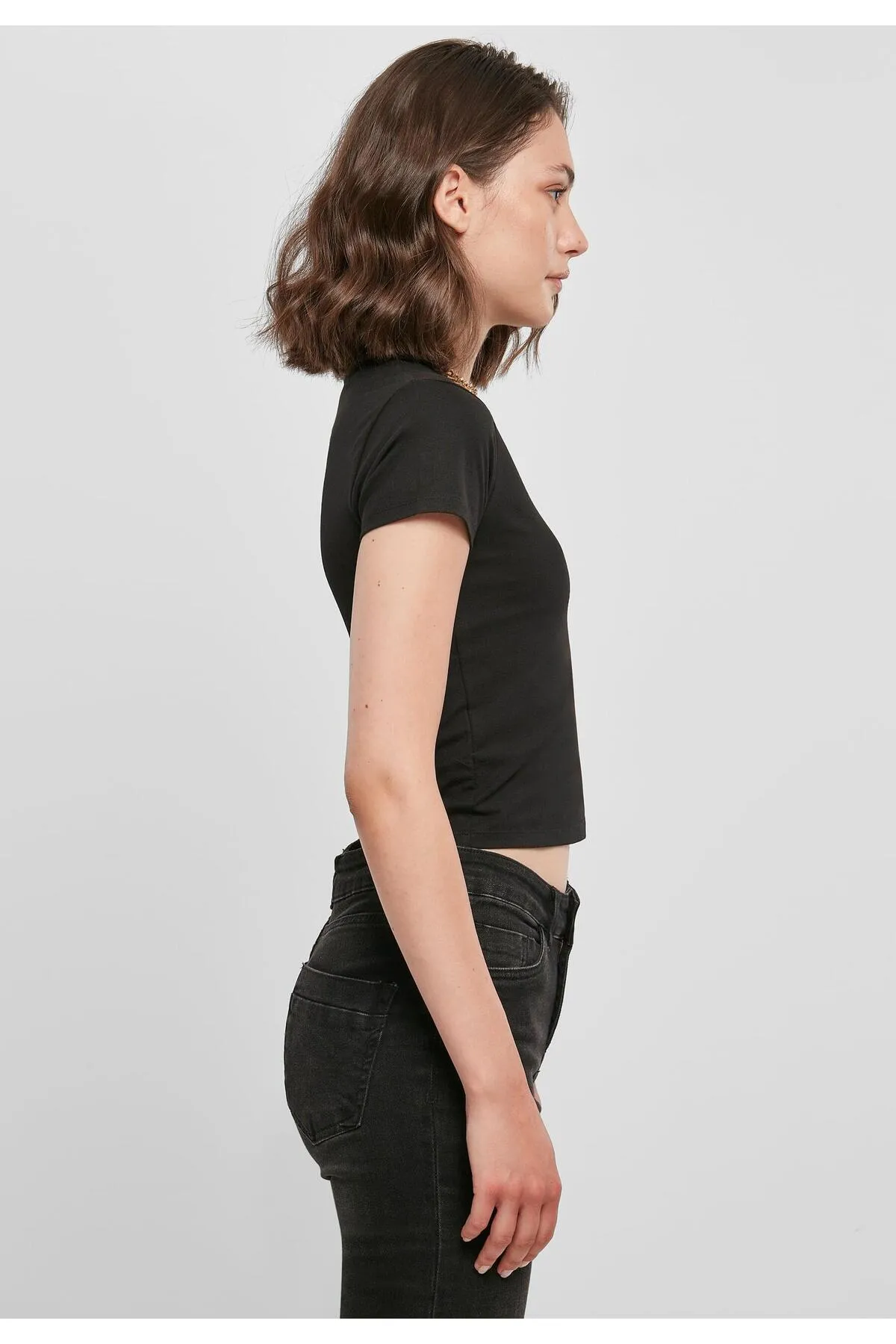 KARL KANI  Damen KKWQ22002BLK SMALL SIGNATURE SHORT TEE BLK