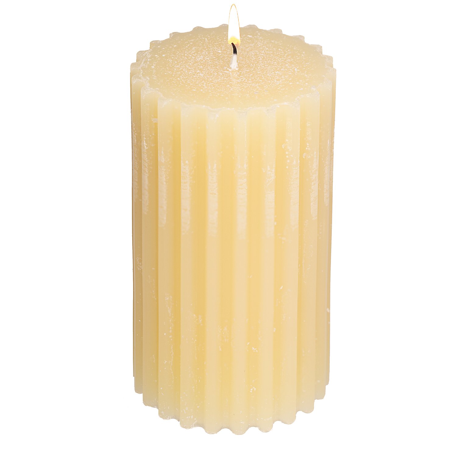 Temperaturfeste Gießform Rillen-Stumpenkerze, 15 cm