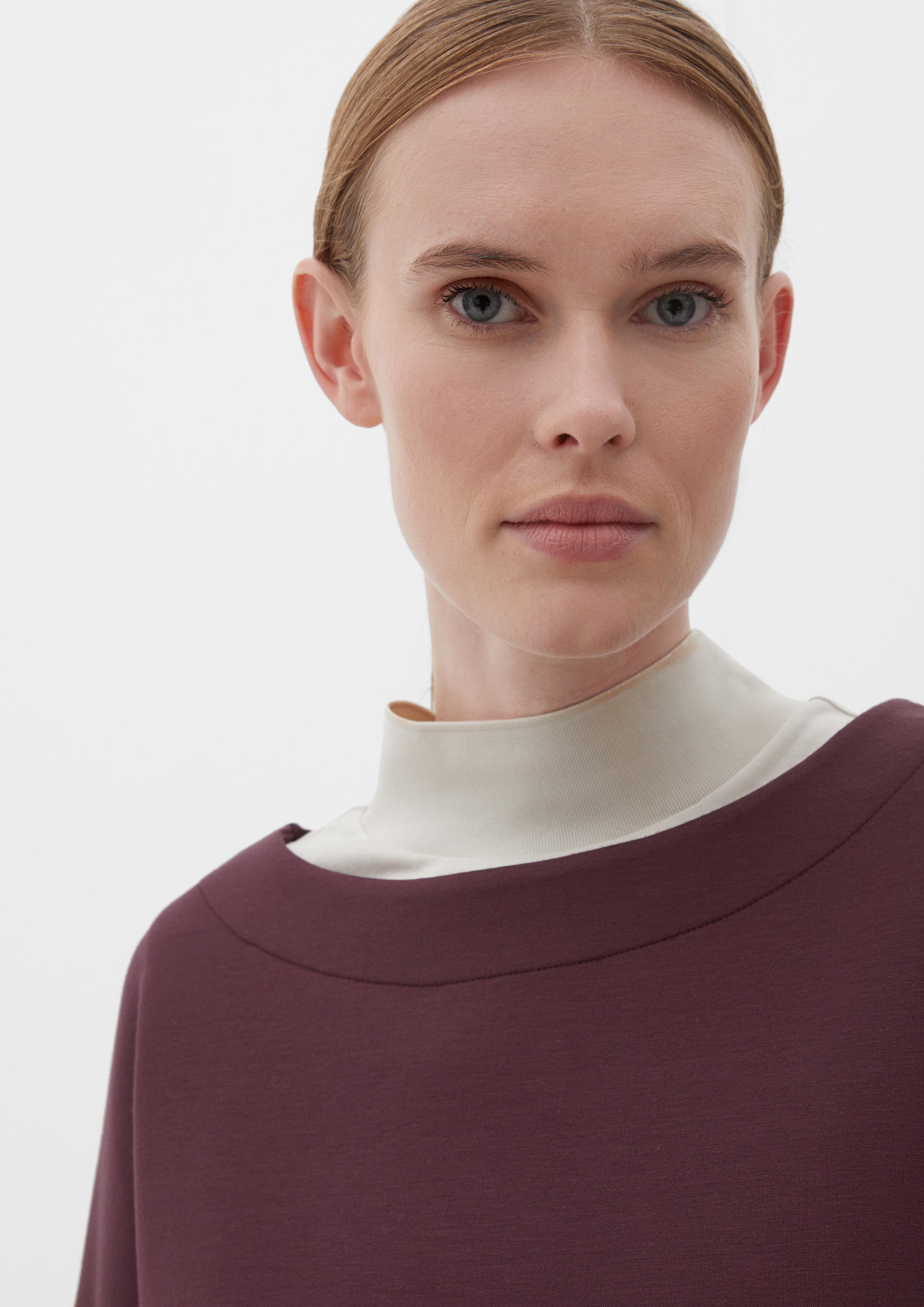 Sweatkleid mit gerippten Ärmeln  2118984-4989