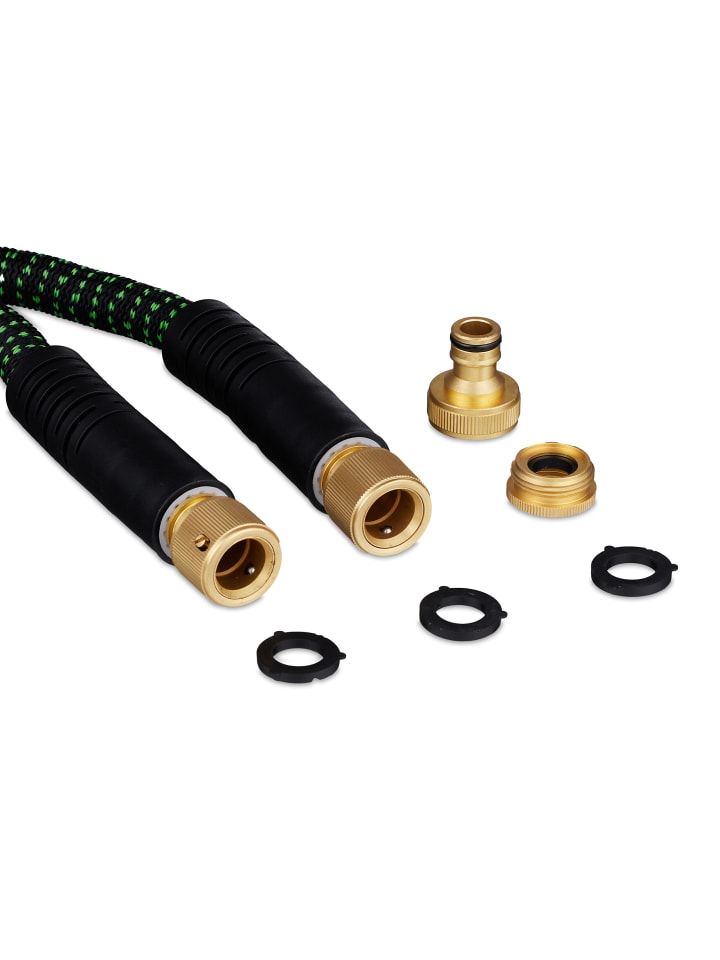 relaxdays Gartenschlauch in Grün/ Schwarz - 15 m günstig kaufen onesize
