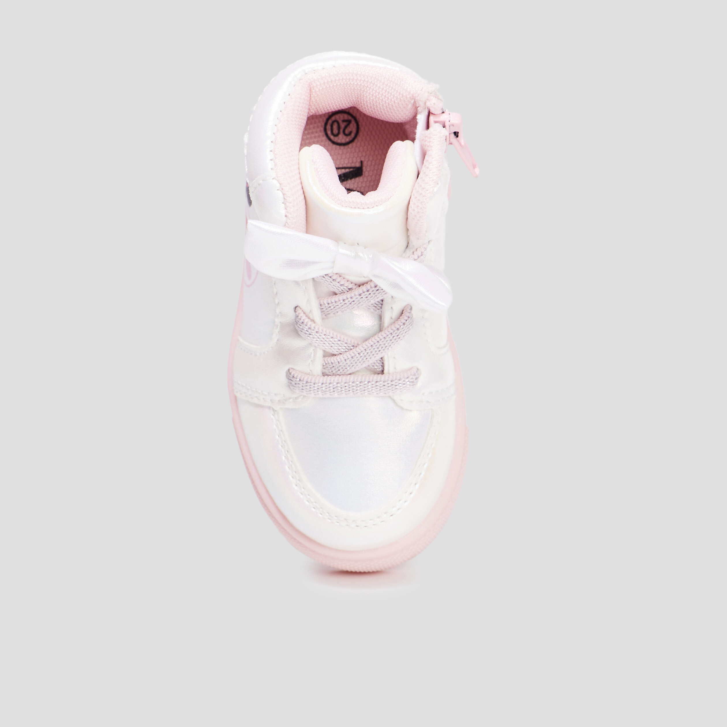 Baskets montantes zippées Minnie rose bébé fille | La Halle