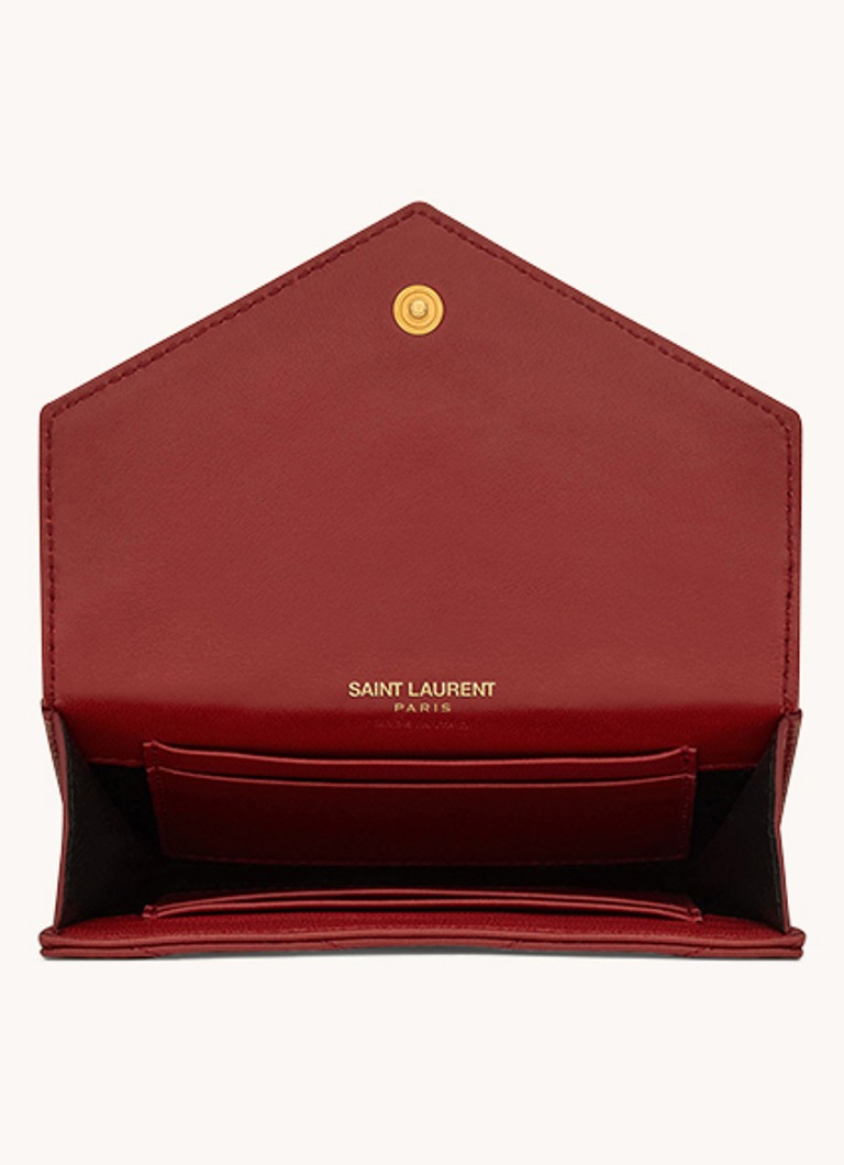Portofel mic din piele matlasată Saint Laurent Cassandre