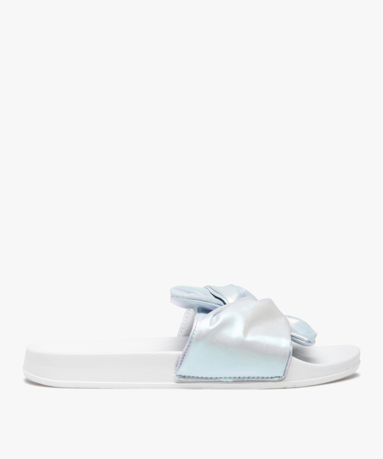 Mules de piscine femme à bandeau drapé – Maui and Sons argent | GEMO