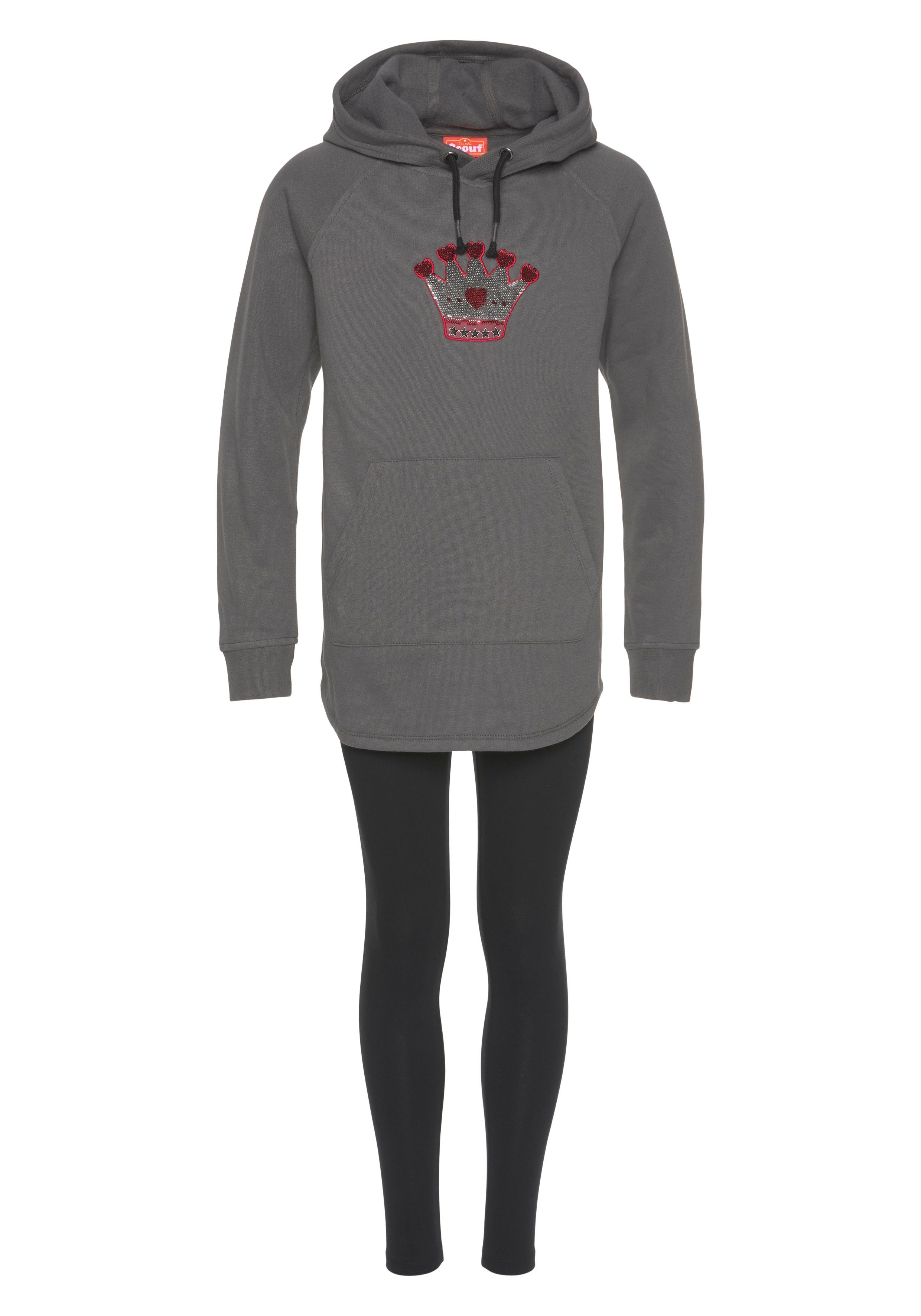 Scout Jogginganzug PRINCESS (Set, 2-tlg., mit Leggings), mit Wendepailletten