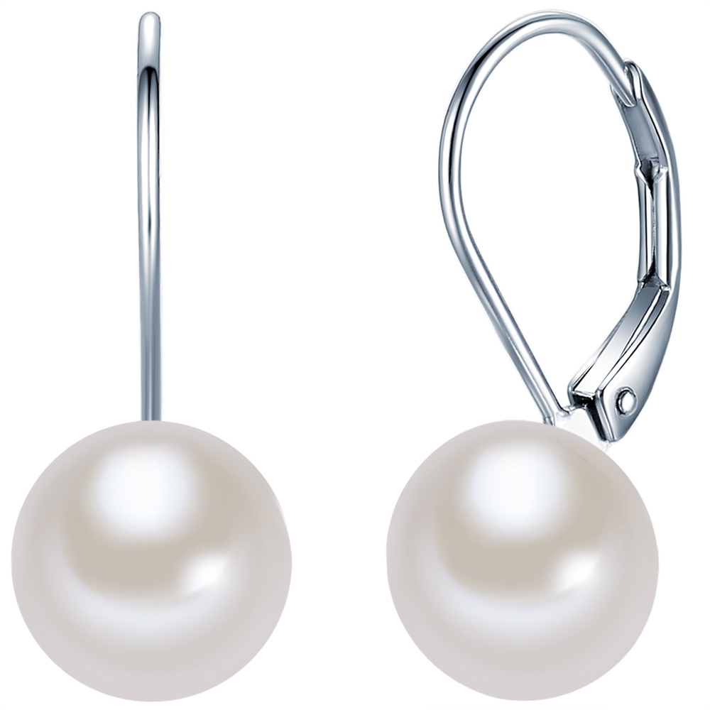 Valero Pearls Boucles d'oreille en perle Argent sterling Perle de culture d'eau douce en Argent Boucles d'oreilles